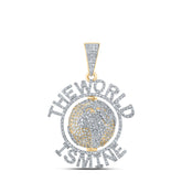 4CTW-DIA NK THE WORLD IS MINE MENS CHARM